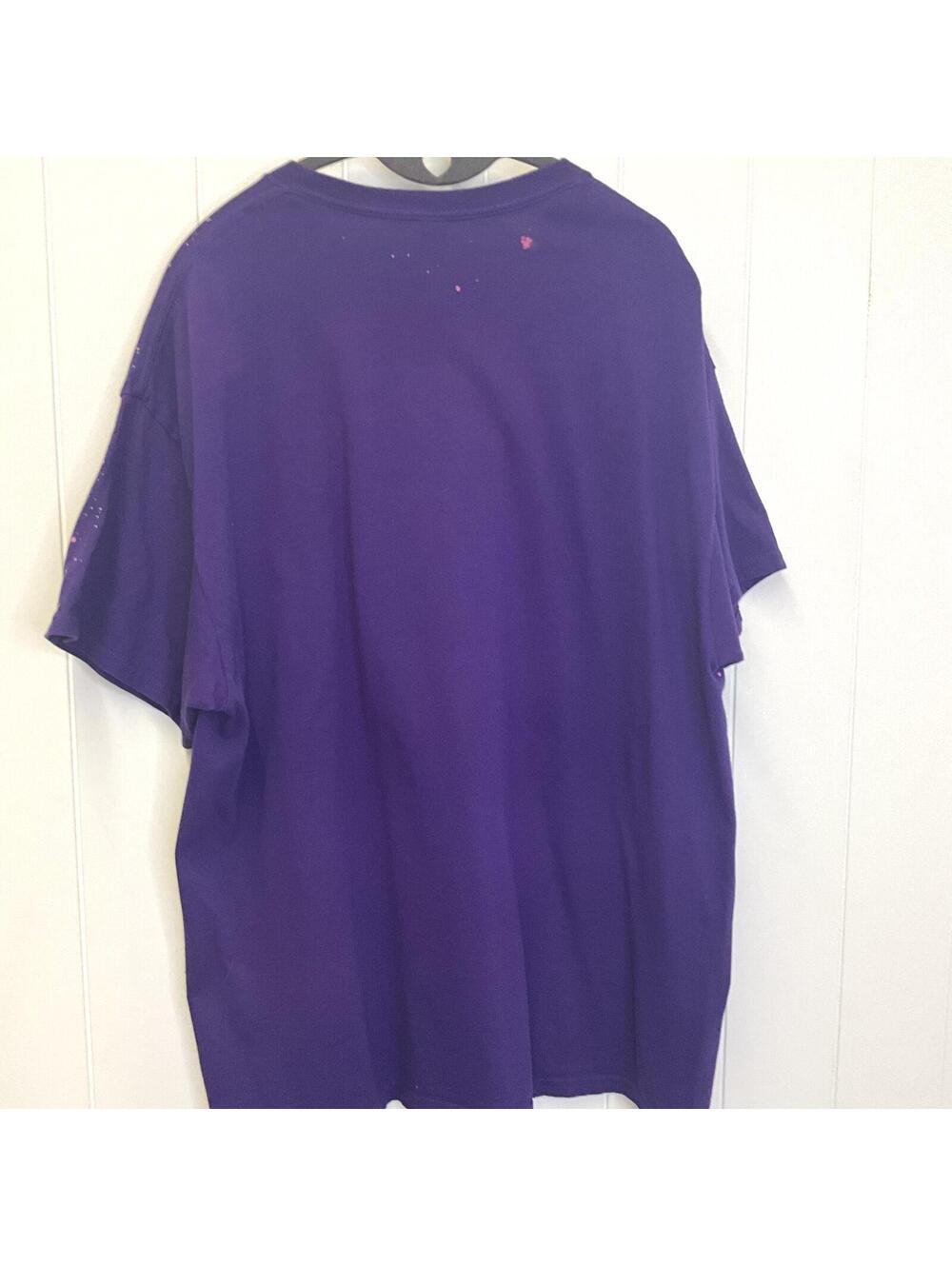 Gildan Women's Size XL Purple Swirl Sun Print Custom Print T-Shirt - Picture 3 of 6